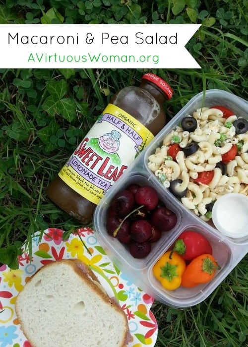 Macaroni and Pea Salad @ AVirtuousWoman.org
