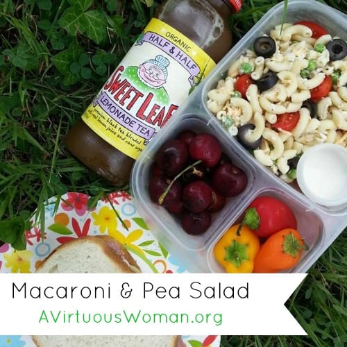 Macaroni and Pea Salad @ AVirtuousWoman.org