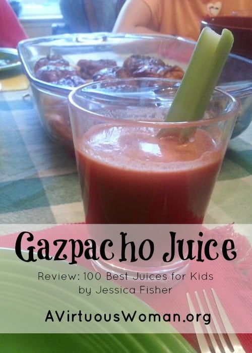 This Fresh Gazpacho Juice is delicious! @ AVirtuousWoman.org