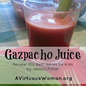 This Fresh Gazpacho Juice is delicious! @ AVirtuousWoman.org