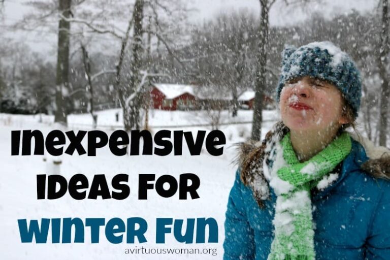 Inexpensive Ideas for Winter Fun @ AVirtuousWoman.org