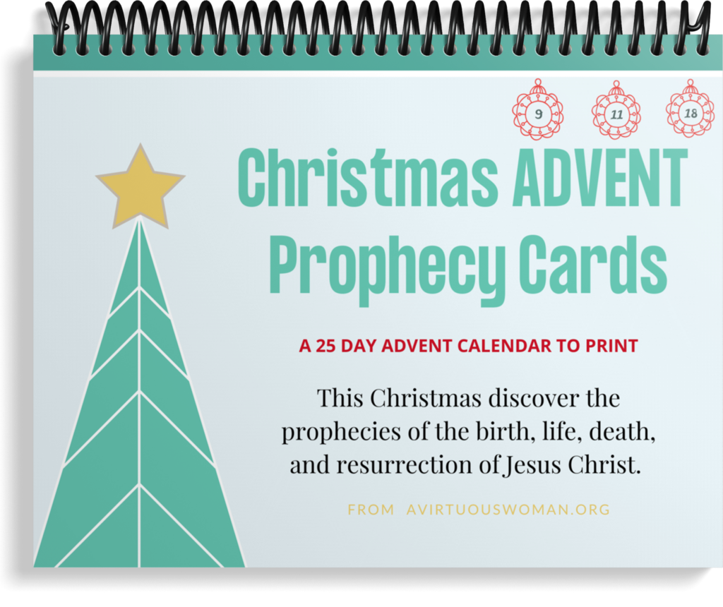 25 Day Advent Scripture Cards | Prophecy Advent Cards to Print @ AVirtuousWoman.org