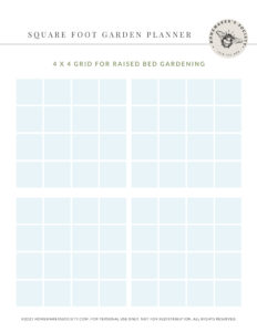 How to Plan Your Square Foot Garden + Free Printable Planner - The ...