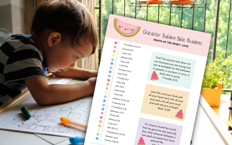 Homeschool Bible Reading Plans | Character Building | Love @ AVirtuousWoman.org