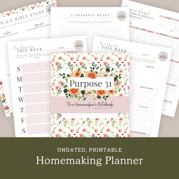 Purpose 31 Homemaking Notebook