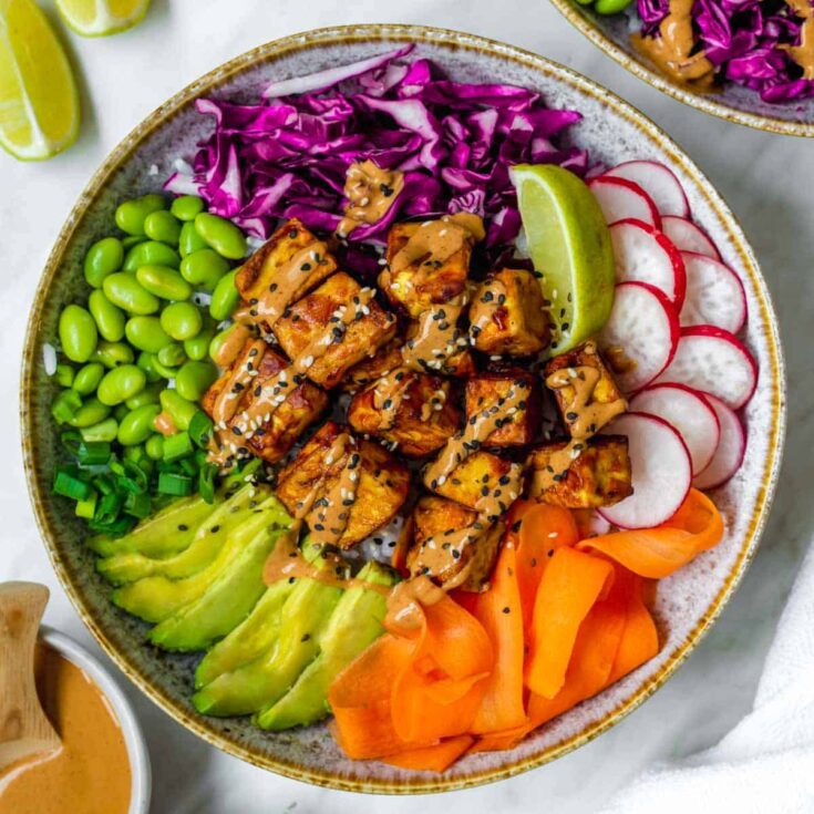 Image for Tofu Buddha Bowl with Peanut Sauce (Vegan)