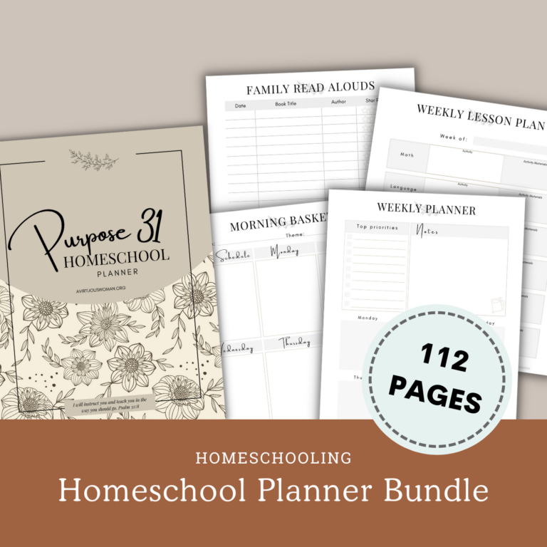 PDF: Homeschool Planner Bundle - The Homemaker's Society