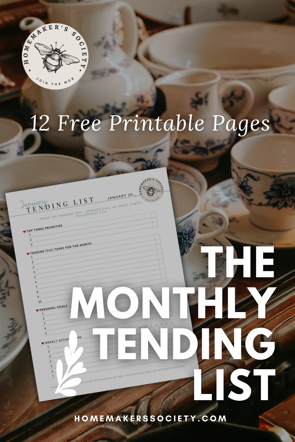 The Monthly Tending List | Free Tending List Printable
