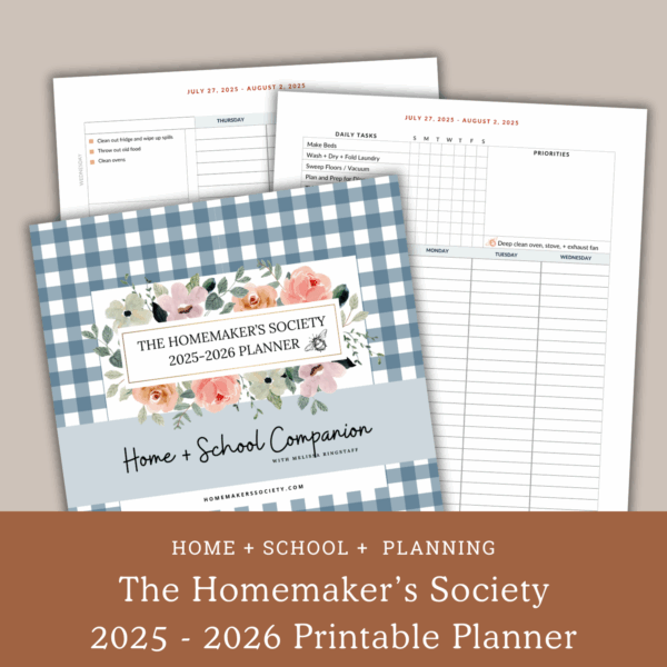PDF: 2025 - 2026 Home + Homeschool Planner