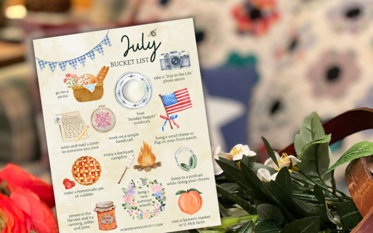 Simple Summer Bucket List for July + Free Printable