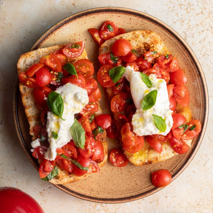 Image for Easy Burrata Bruschetta Recipe
