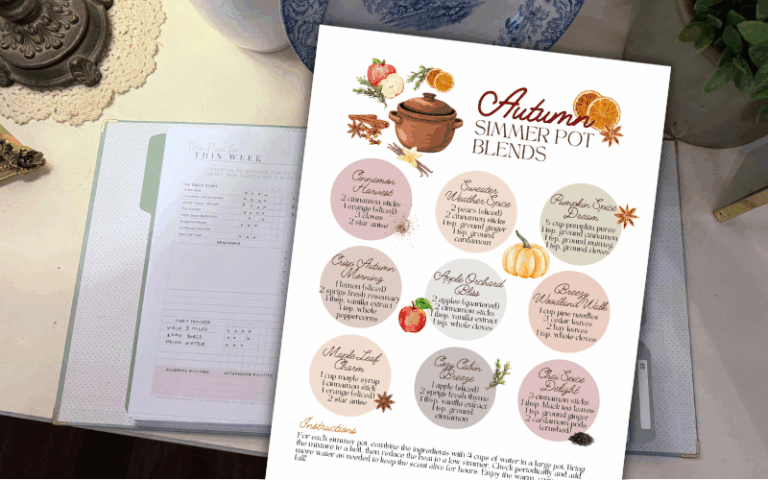 9 Autumn Simmer Pot Recipes: Free Printable