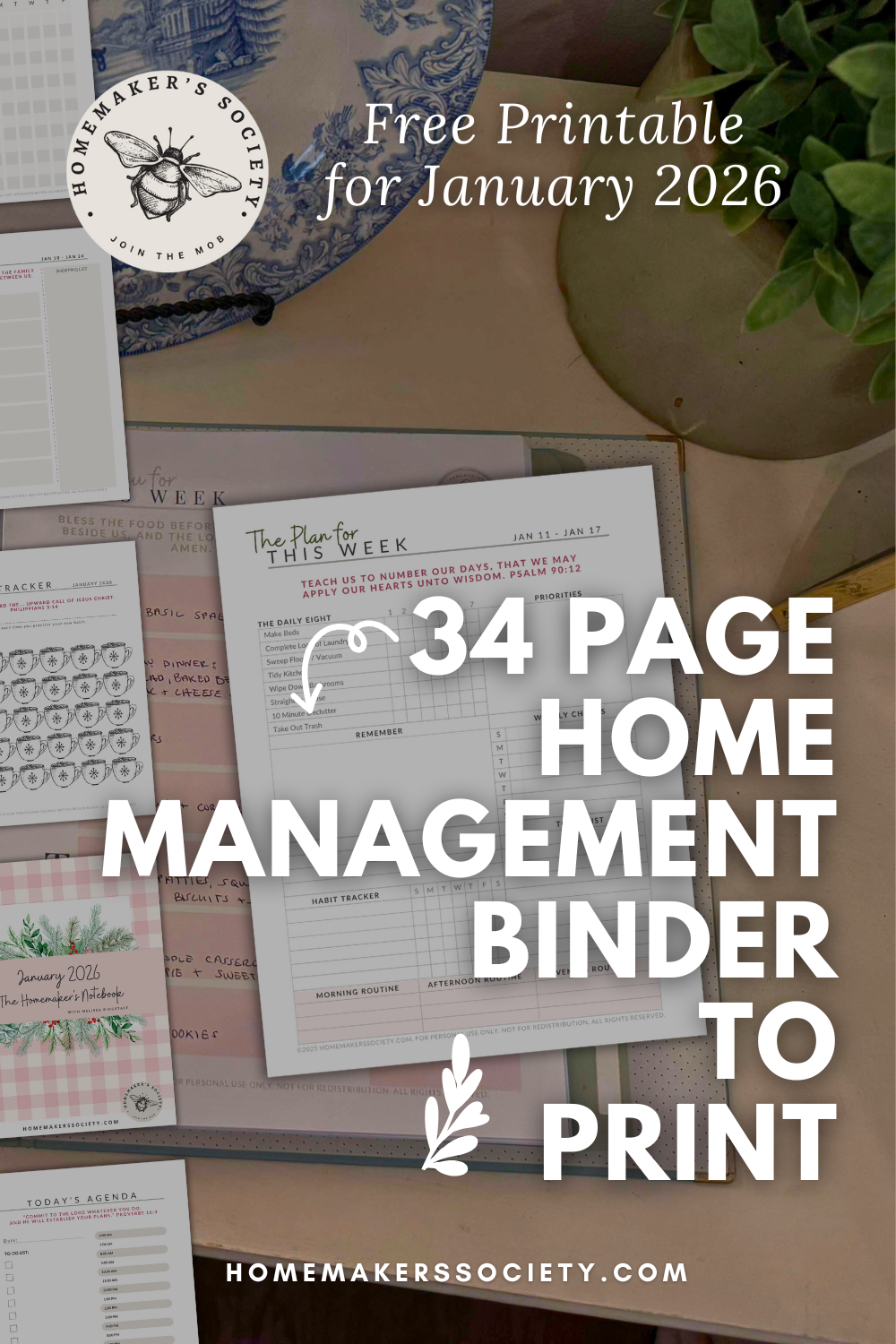 Free Printable: January 2026 Homemaker's Notebook - The Homemaker's Society