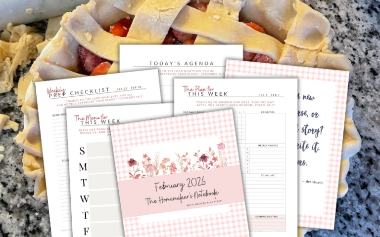 Free Printable: February 2026 Homemaker’s Notebook