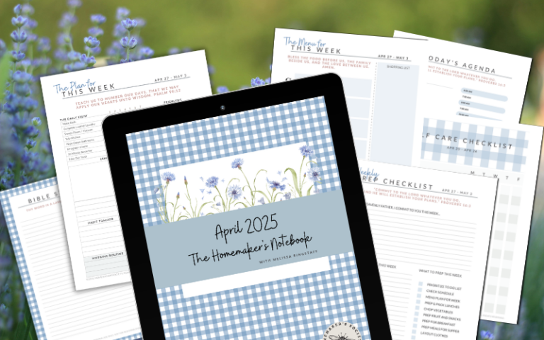 April 2026 Homemaker’s Notebook: Free Printable