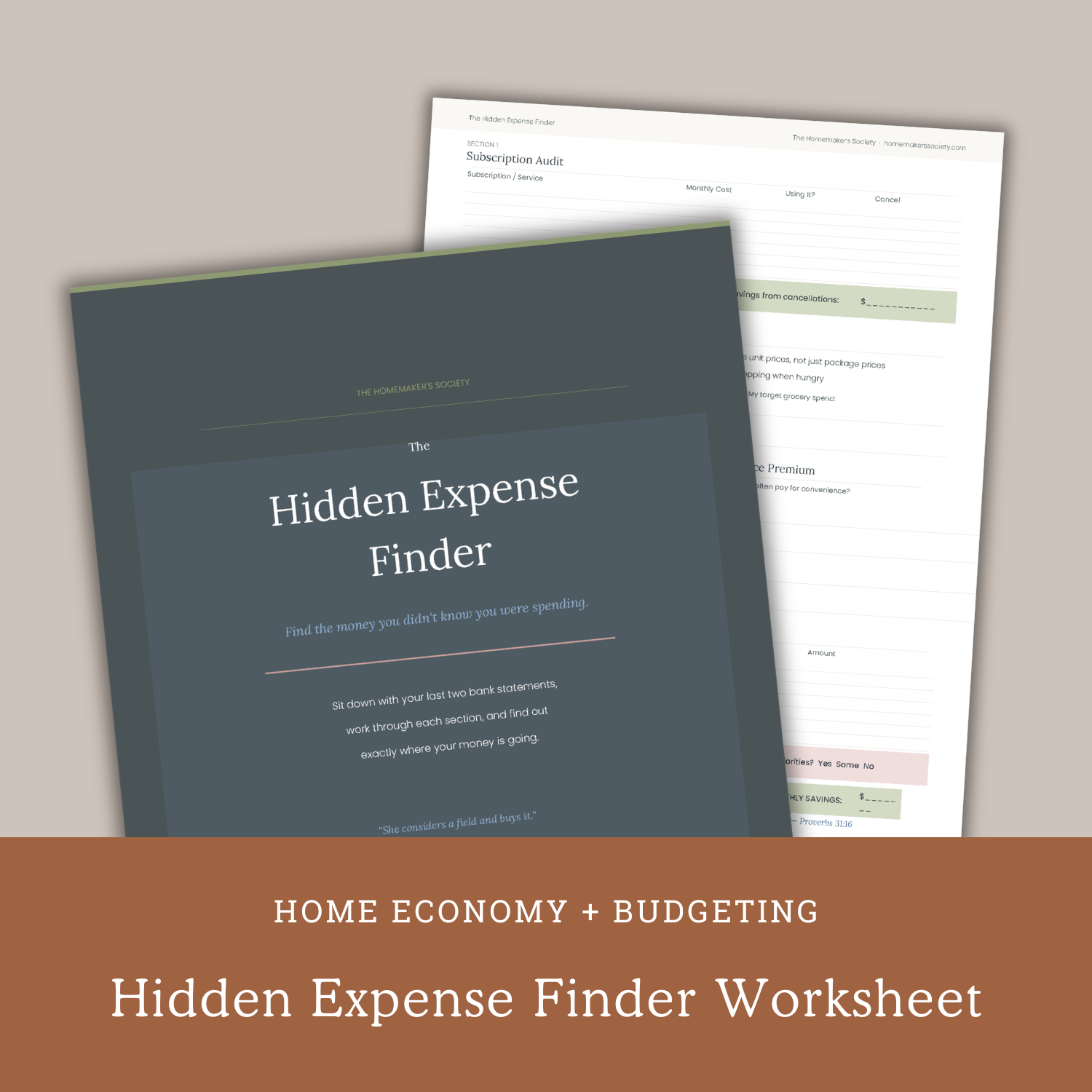 PDF: The Hidden Expense Finder Worksheet