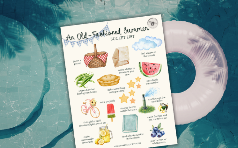 An Old-Fashioned Summer Bucket List (Free Printable)