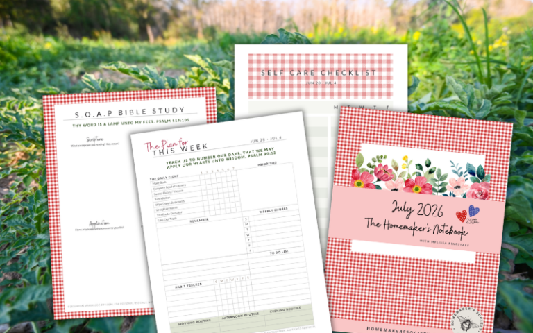 July Homemaker’s Notebook + Free Printable