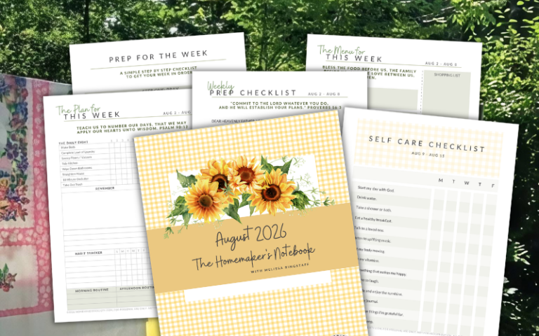 August 2026 Homemaker’s Notebook + Free Printable